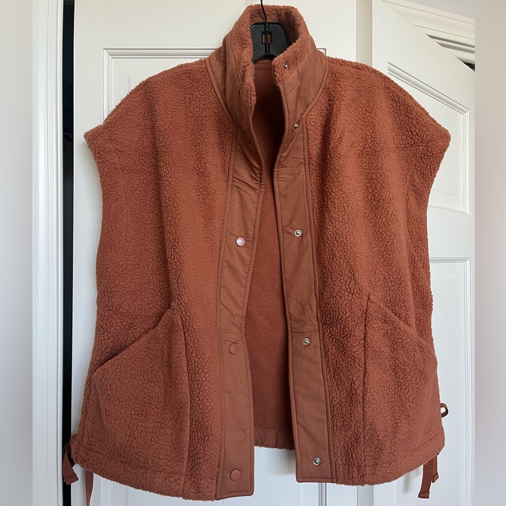 Rust Orange Sherpa Vest